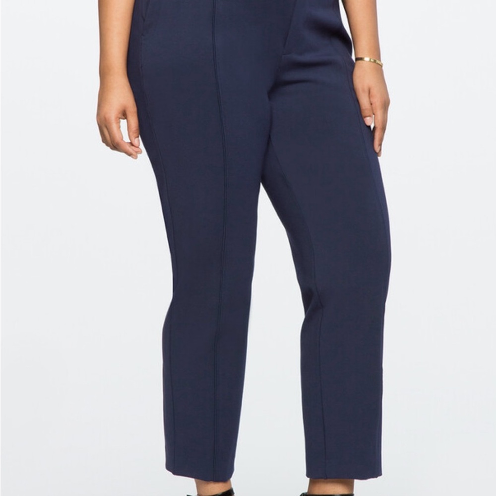 Eloquii Navy ultimate stretch slim leg pants 20 R